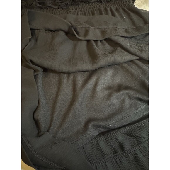 Eci New York Black Sleeveless Blouse Babydoll Y2K Style Lined Size 8 - Picture 7 of 9